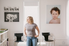 In studio portraits