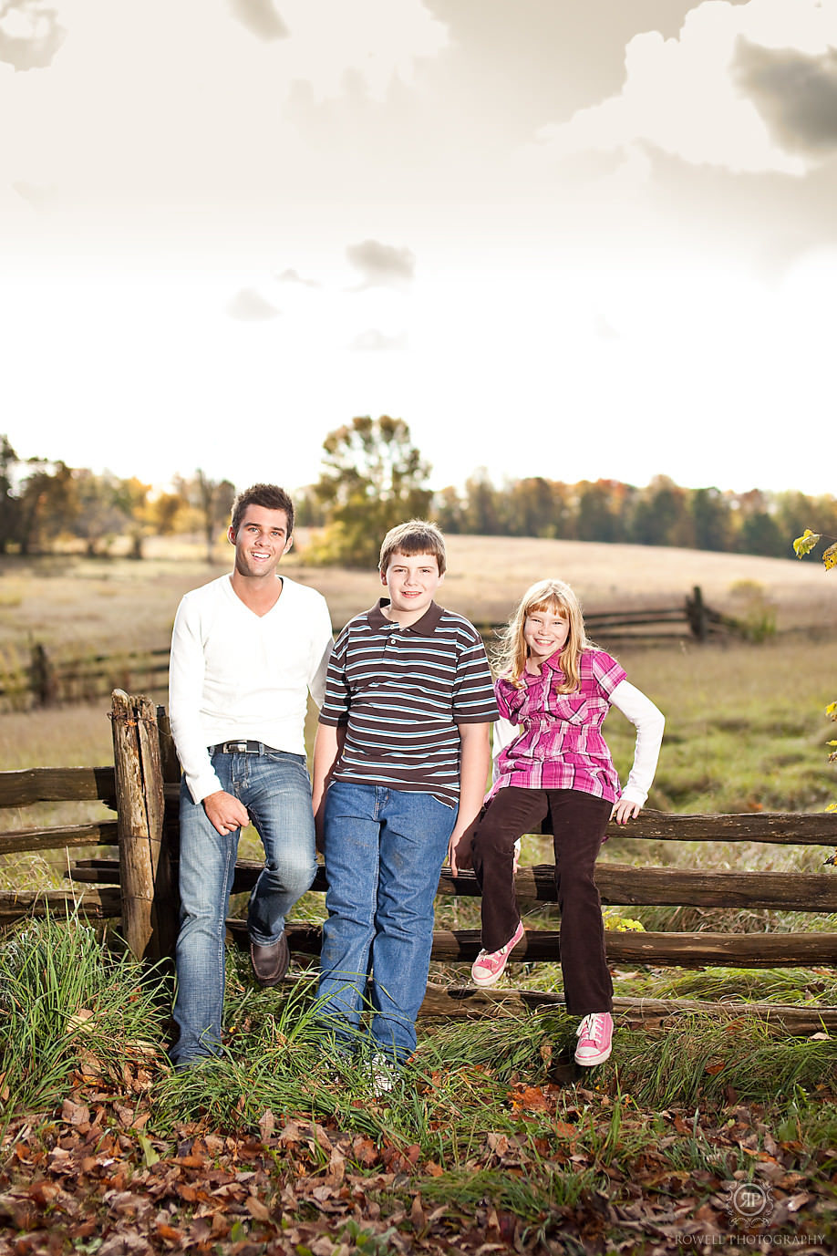 Family portrait on fence