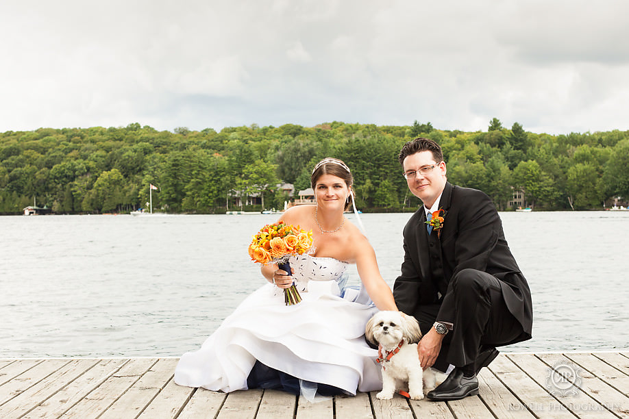 Burtin the puppy at a Muskoka Wedding