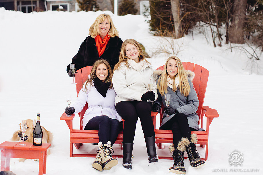 girls winter portraits muskoka