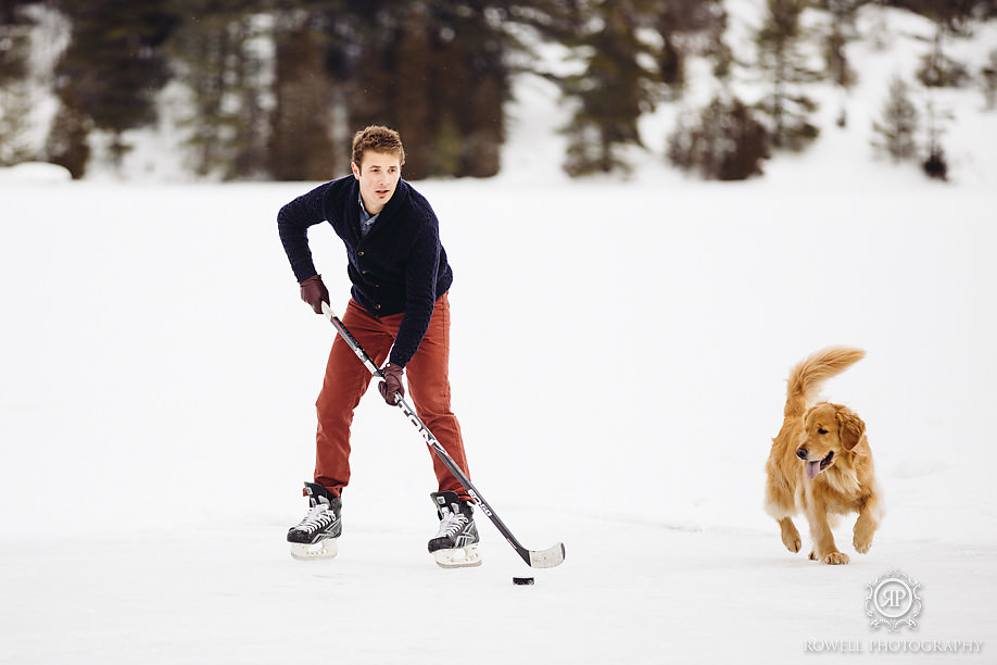 Hockey themed family photo shoot