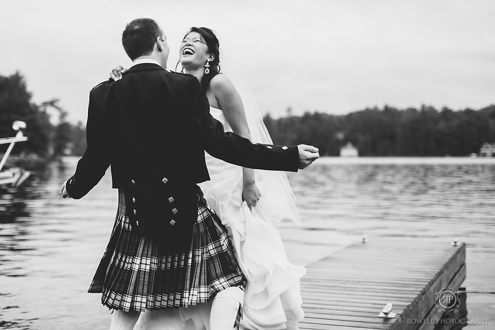 Muskoka photographer captures fun wedding at Windermere House in Muskoka.