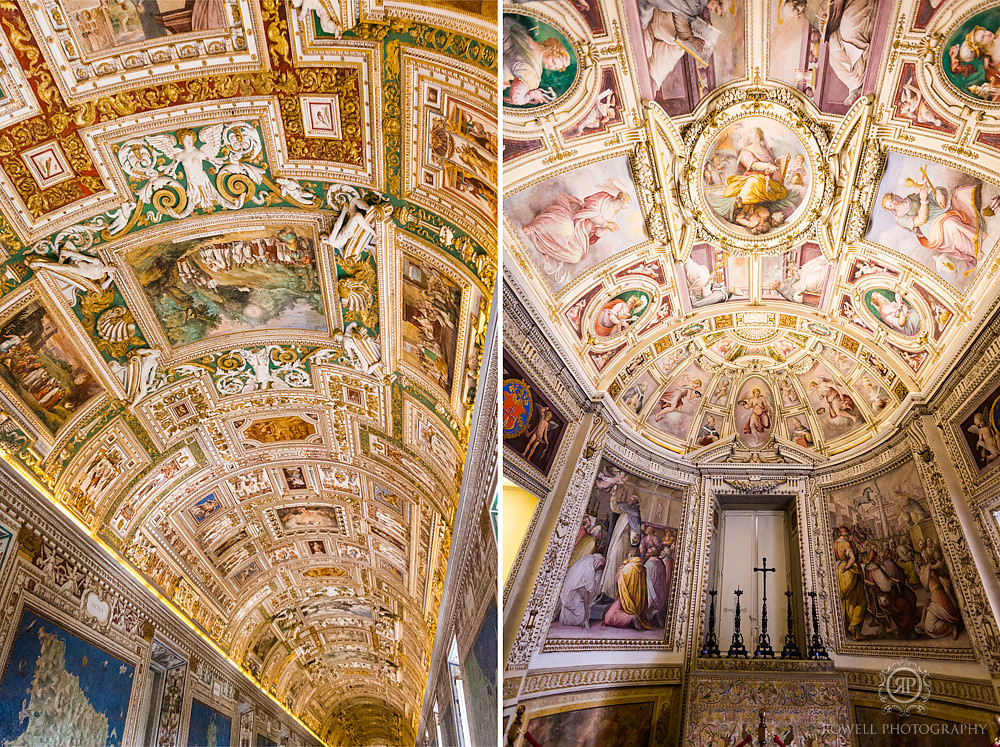 Ceilings of the Vatican Museum Italy