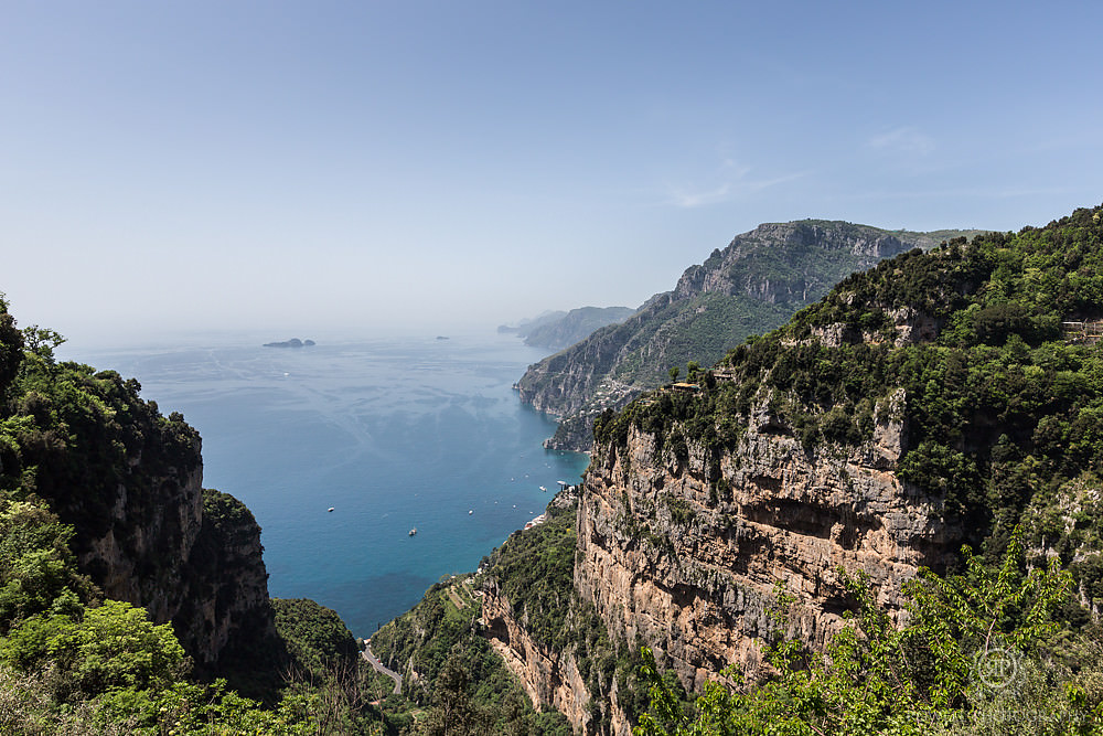 day time view from villa sofia in positano italy