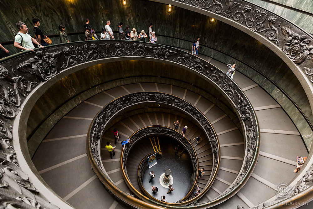 famous spiral staircase vatican museum italy