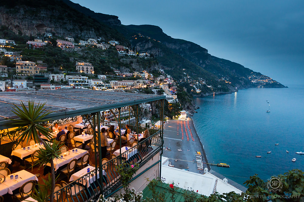 gorgeous night time view amalfi coast