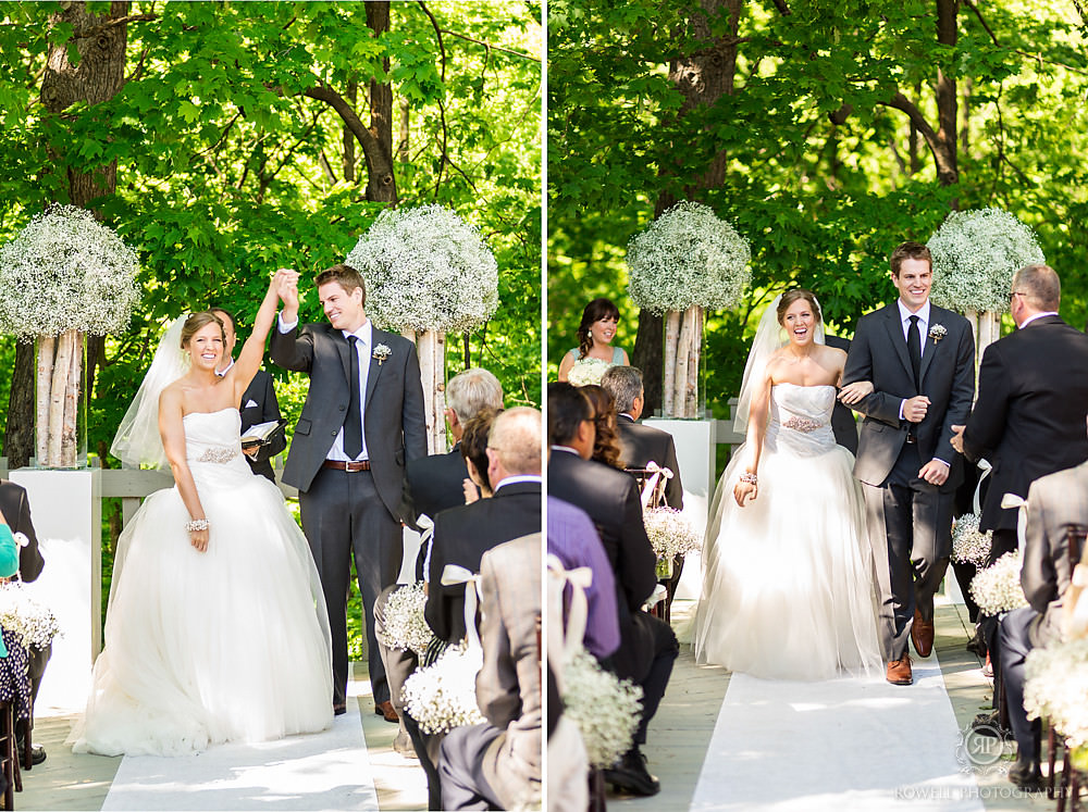 just married at glenerin inn canada