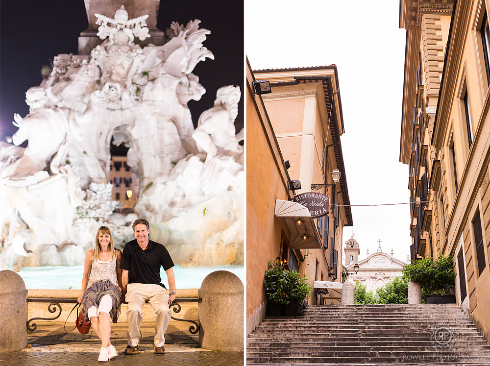 Piazza Navona couples honeymoon portraits Italy