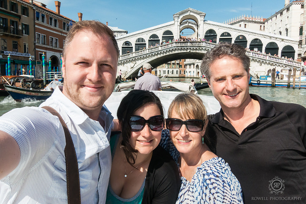 rialto bridge venice italy group portraits