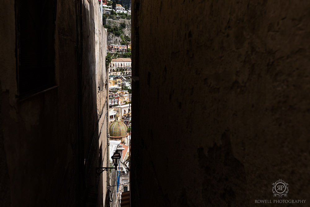 sneak peak at santa maria church positano italy