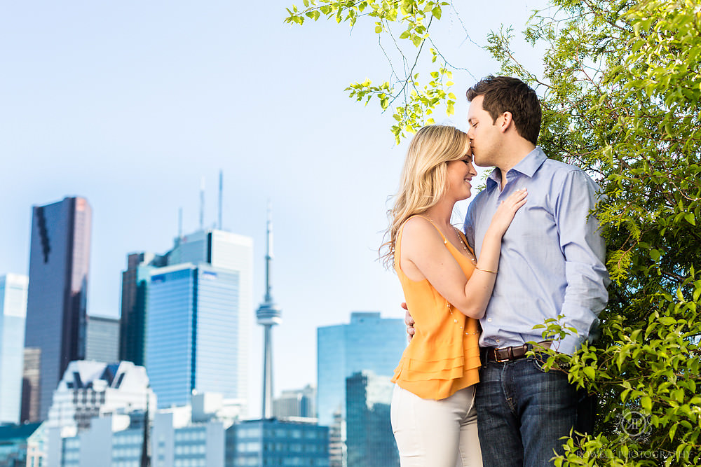 toronto rooftop skyline engagement photoshoot