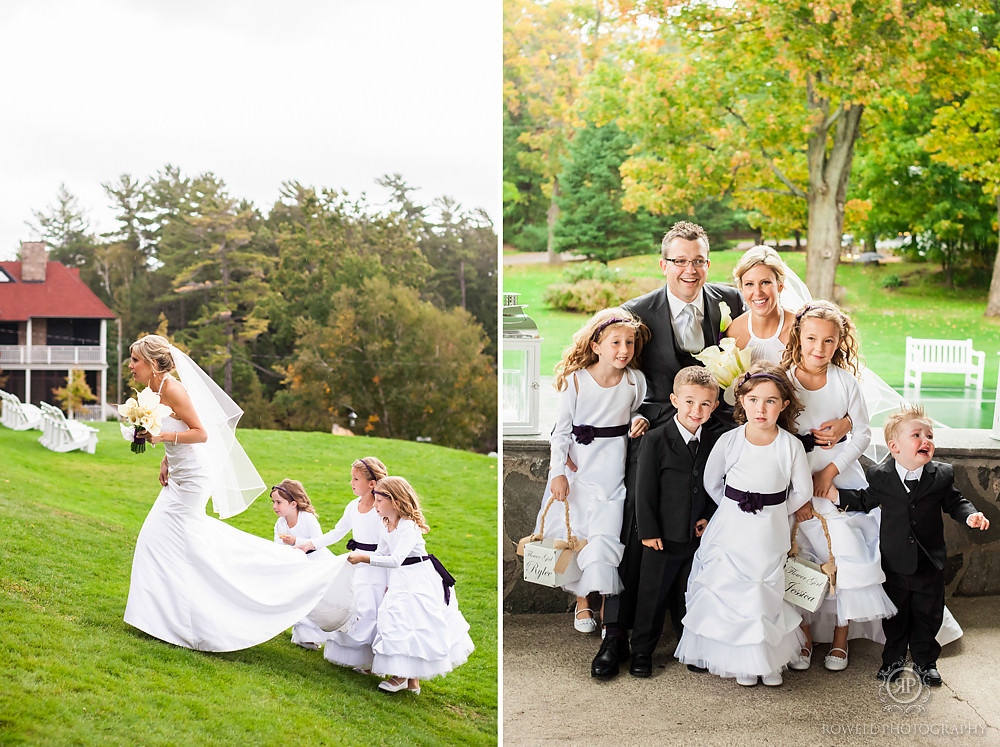 cute flower girl photos at windermere house lake rosseau