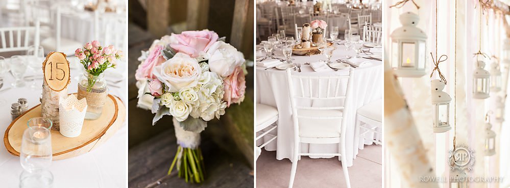 pink -white -muskoka -wedding