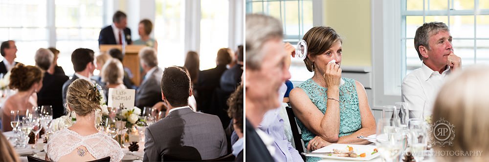 emotional speehces muskoka wedding reception