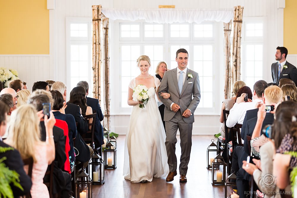 just married the bride and groom at muskoka country club