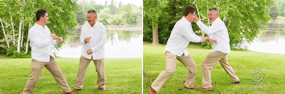 father son candid photography canadian wedding