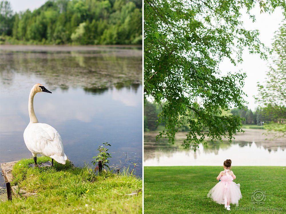 flowr girl at backyard wedding canada