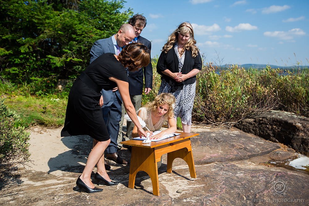 signing the register algonquin ontario weddings