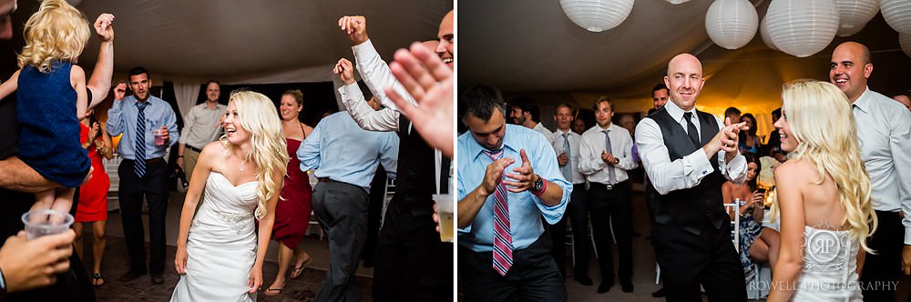 dancing at muskoka wedding reception