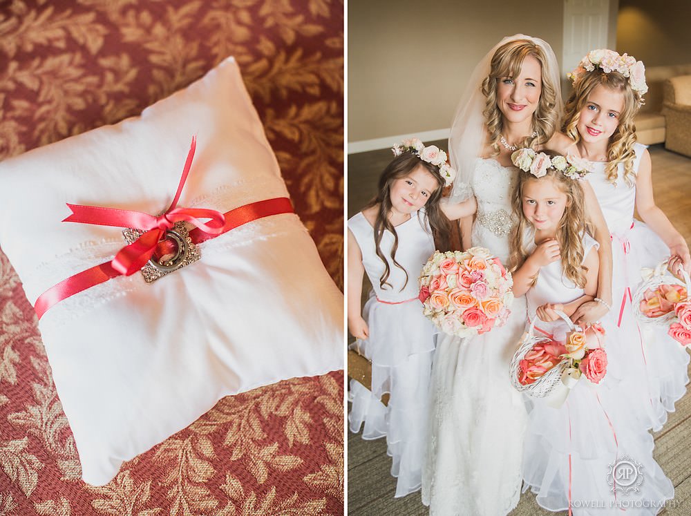 flower girls at muskoka wedding_