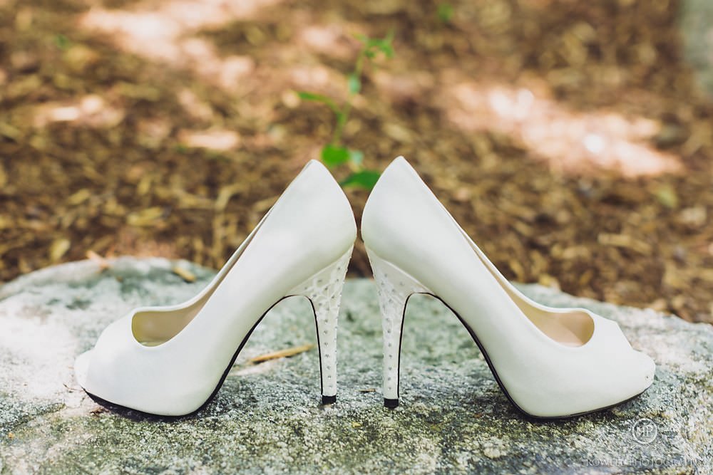 white wedding shoes muskoka wedding