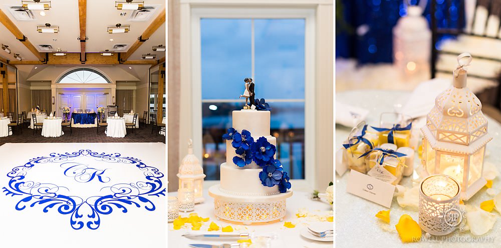 gorgeous blue and yellow wedding at Taboo resort muskoka