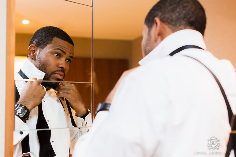 handsome groom portraits muskoka wedding canada