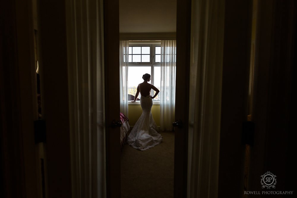 silhouette bridal portraits'