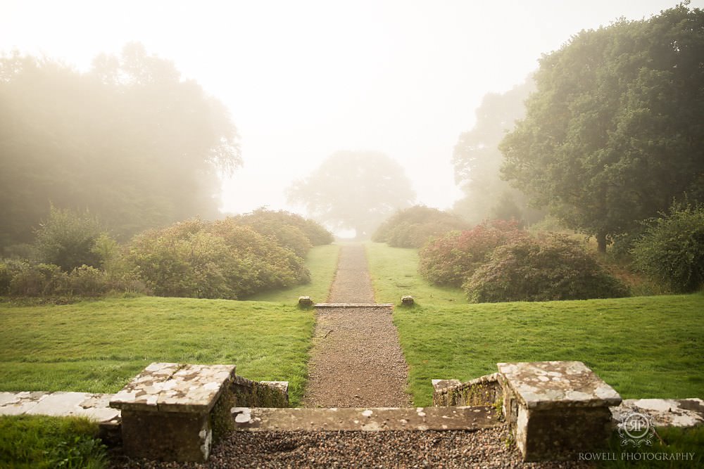 walkway to the lake at glengarry castle scotland