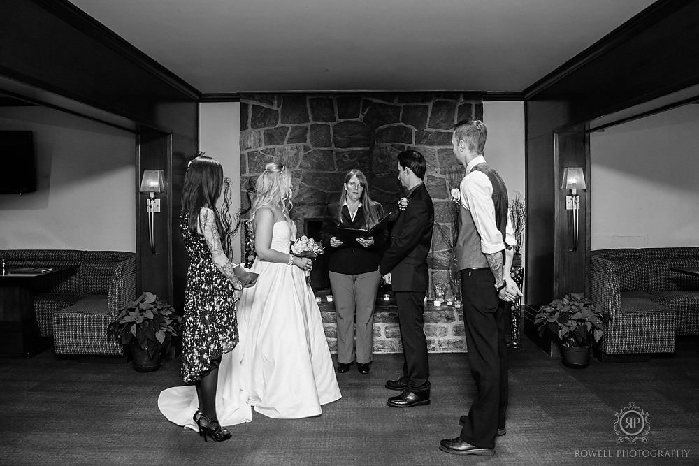 canadian elopement ceremony muskoka