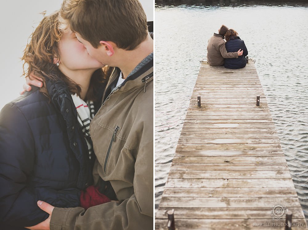 Canadian winter pre-wedding engagement photos