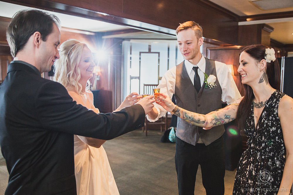 shots after elopement ceremony in muskoka