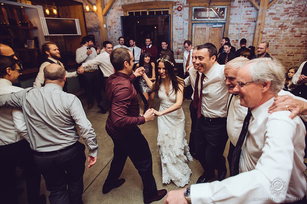 bride and groom dance archeo toronto distillery wedding