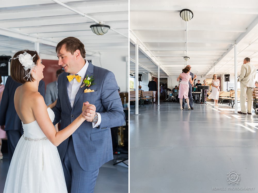 dancing at muskoka wedding on the wenonah2