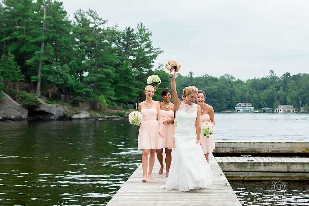 candid bridemaids portraits in muskoka