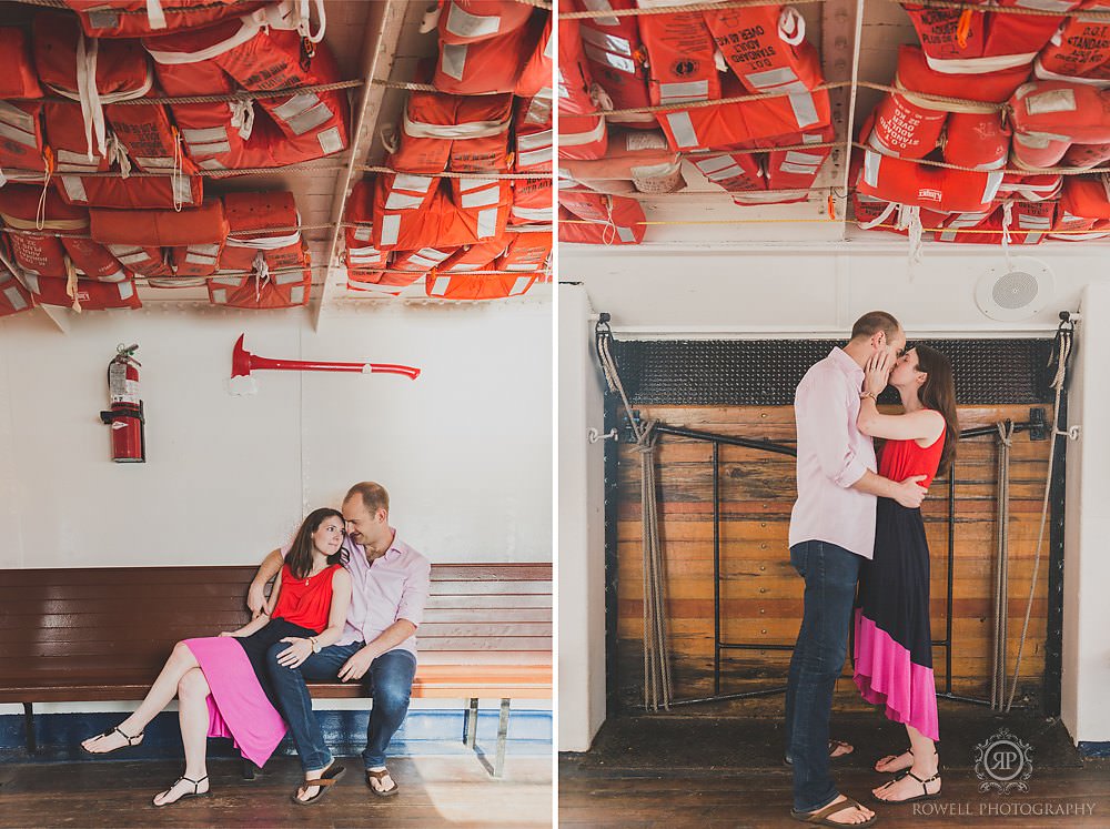 engagement photos on toronto ferry