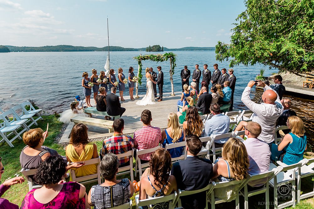 lakeside wedding ceremony muskoka canada