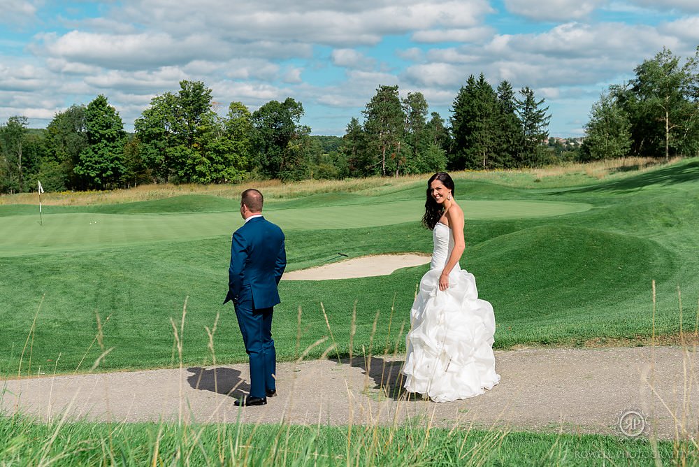 wedding first look tangle creek wedding