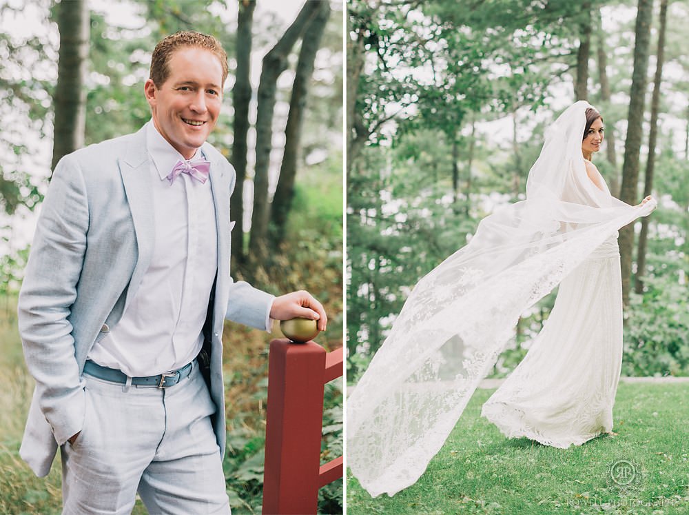 bride and groom portraits muskoka wedding photographers