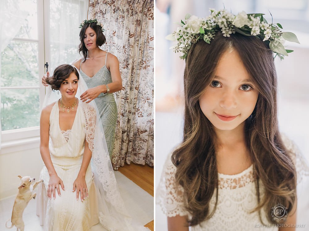 bride getting ready muskoka wedding_