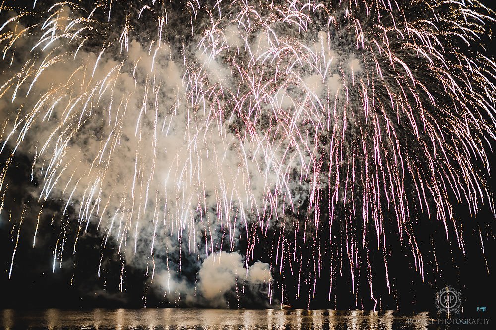 fireworks for summer muskoka wedding canada