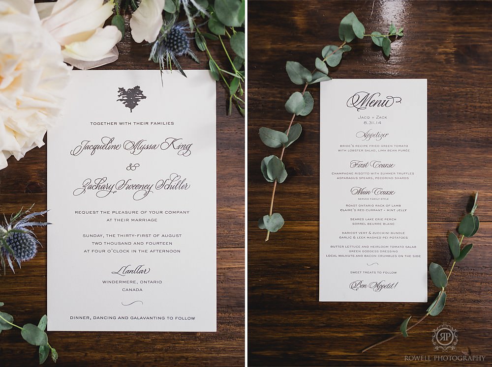 stationary muskoka wedding