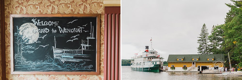 wenonah steam ship wedding in muskoka