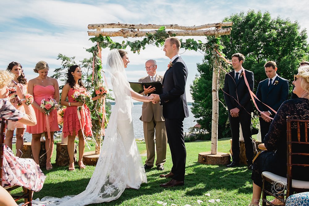 beautiful muskoka wedding ceremony