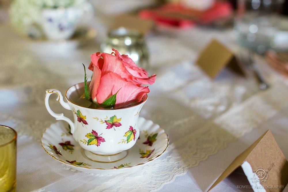 tea cup centre pieces wedding reception