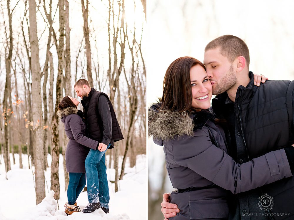 winter pre-wedding photos canada