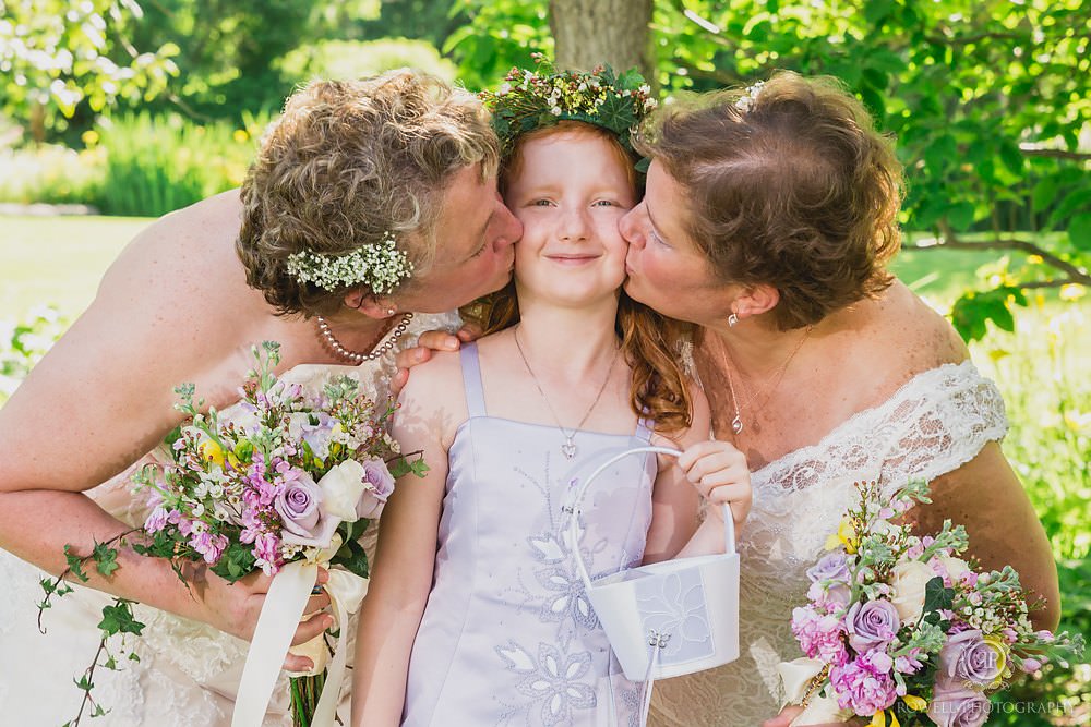 cute flower girl with grandmas