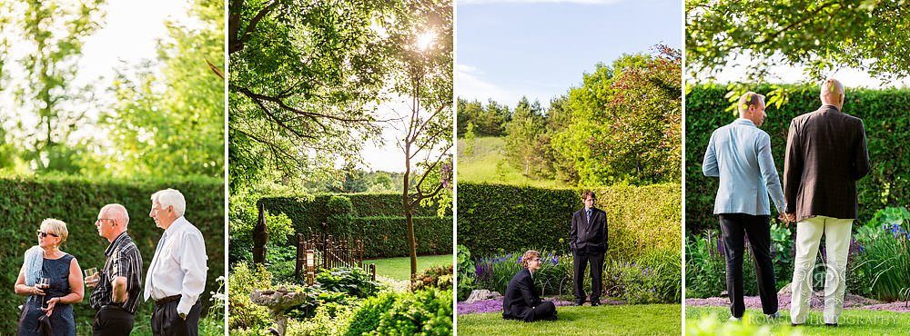 guests at ontario canada garden wedding