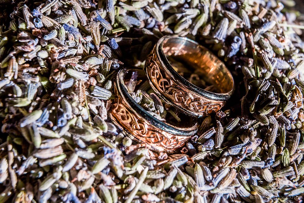 wedding bands in lavender