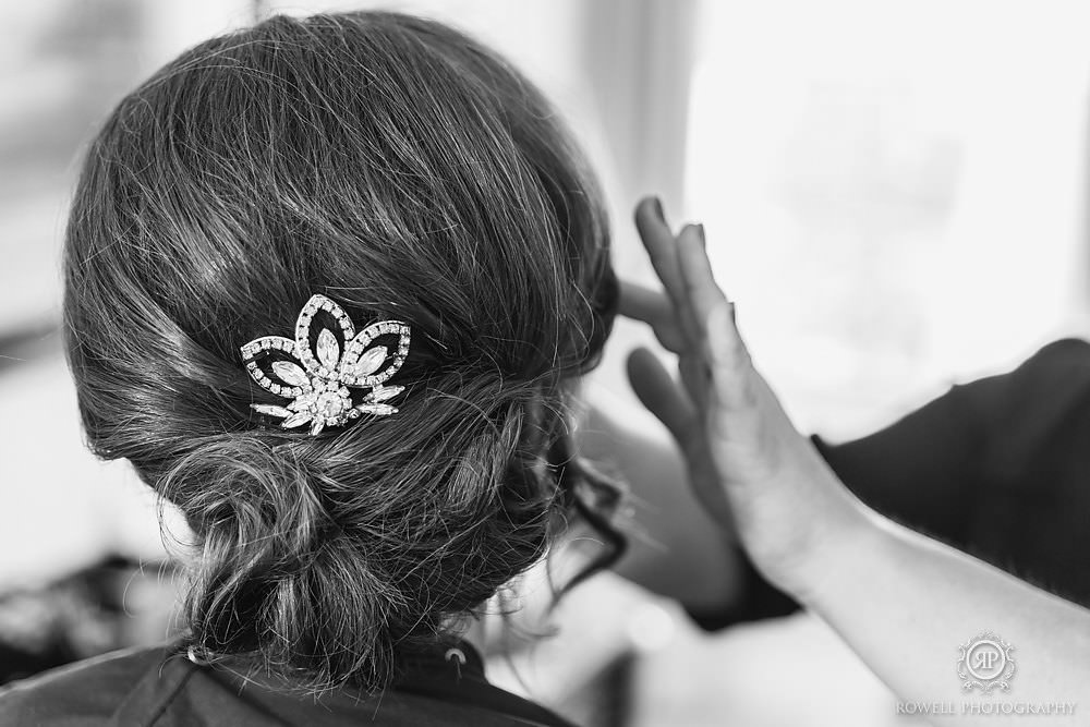 bridal hair for muskoka wedding